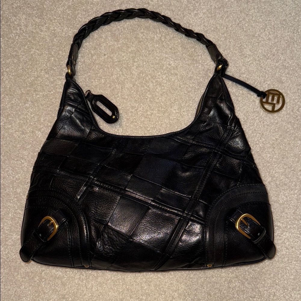 Elliott Lucca Black Leather Hobo Shoulder Bag – Like New